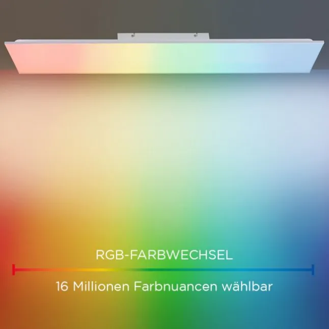 LED-Panel, weiß, 60x30cm, rahmenlos, Farbsteuerung, Dimmfunktion