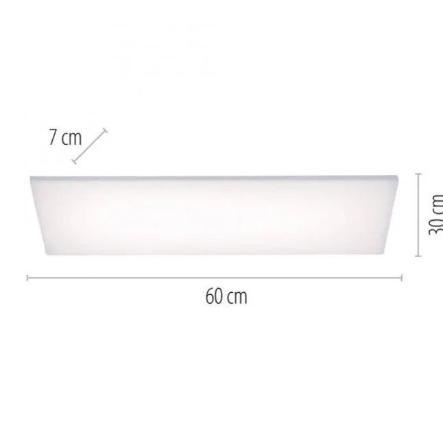 LED-Panel, weiß, 60x30cm, rahmenlos, Farbsteuerung, Dimmfunktion