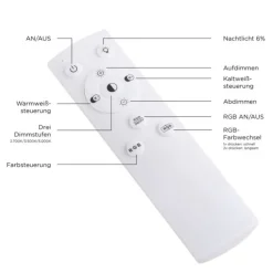 LED Panel, 120x40 cm, Cut-Outs, dimmbar, Fernbedienung, RGB+W