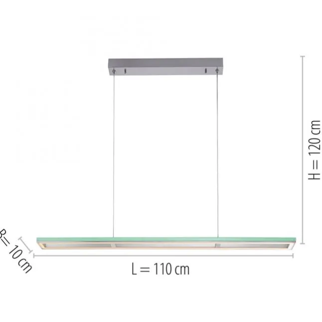 LED-Pendelleuchte, alufarben, Fernbedienung, RGB, CCT, Memory