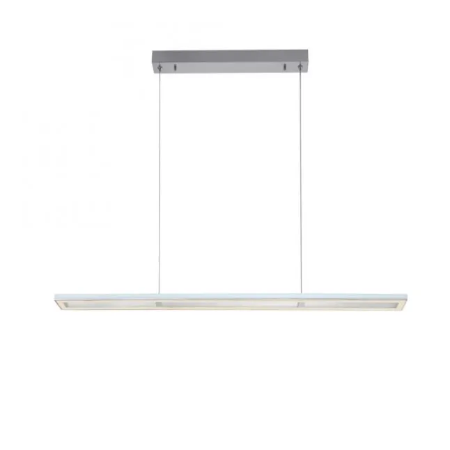 LED-Pendelleuchte, alufarben, Fernbedienung, RGB, CCT, Memory