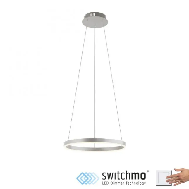 LED Pendelleuchte aluminium rund Ø40cm dimmbar Switchmo warmweiß