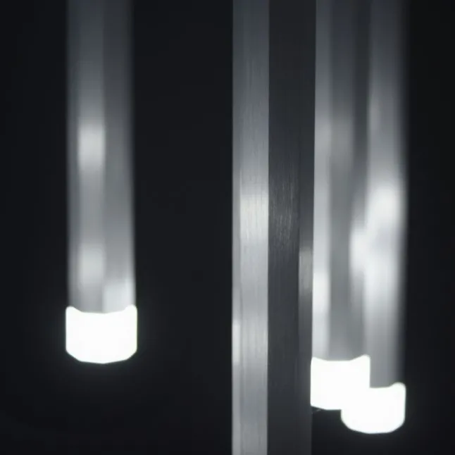 LED-Pendelleuchte Alu silber warmweiß, IP20, Innenleuchte