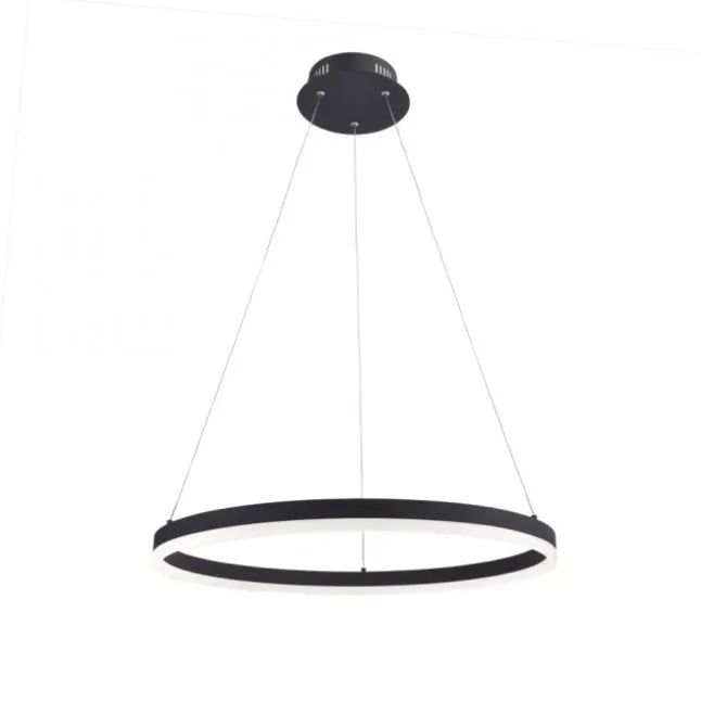 LED Pendelleuchte, anthrazit, runde Form, dimmbar, Memory Funktion, modern