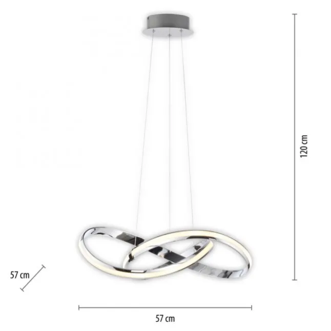 LED Pendelleuchte chrom dimmbar Memoryfunktion modern