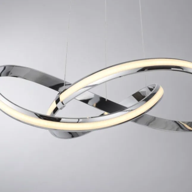 LED Pendelleuchte chrom dimmbar Memoryfunktion modern