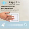 LED Pendelleuchte chrom mit kristall dimmbar per Simplydim Memoryfunktion