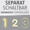 LED Pendelleuchte CONNI sandfarben, rund, Touchdimmer, Deko Tragfläche