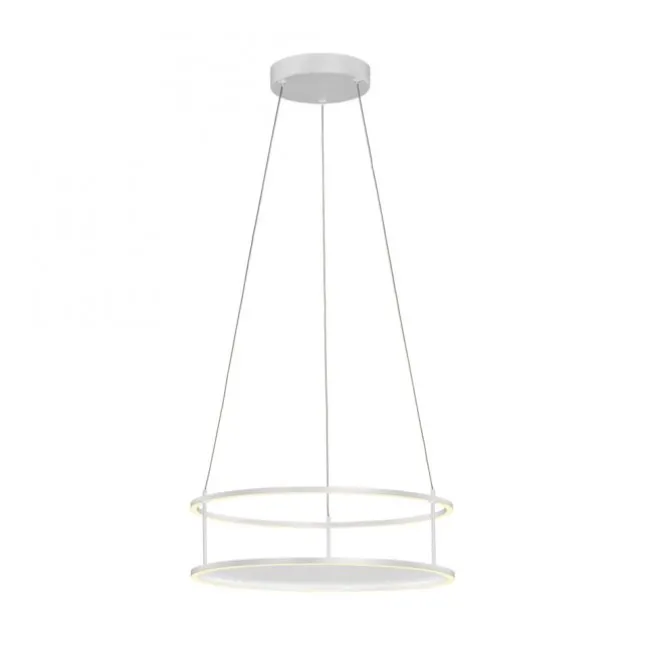 LED Pendelleuchte CONNI weiss, rund, Touchdimmer, höhenverstellbar