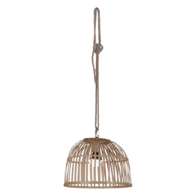 LED-Pendelleuchte, Holzstil, akkubetrieben, IP44, dimmbar, Fernbedienung, warmweiß