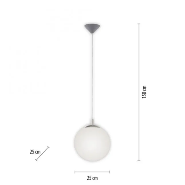 LED Pendelleuchte opal mattem Glas 25cm IP20 Innenleuchte