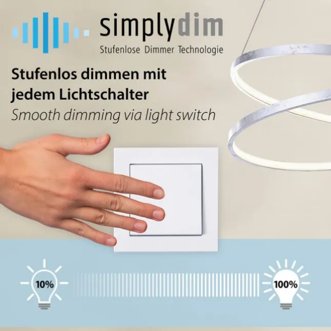 LED Pendelleuchte, rund, anthrazit, Ø 80cm, dimmbar, modern, warmweiß