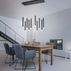 LED-Pendelleuchte, schwarz, warmweiß, IP20, Innenleuchte