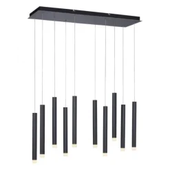 LED-Pendelleuchte, schwarz, warmweiß, IP20, Innenleuchte