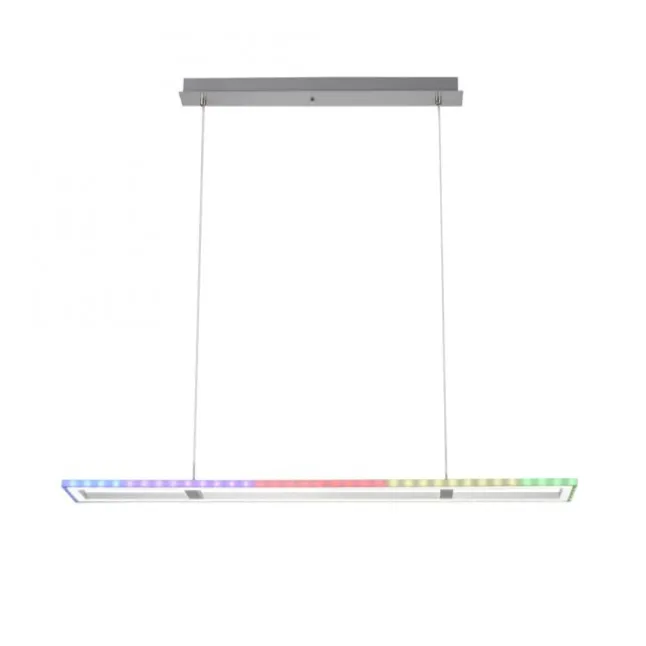 LED Pendelleuchte silberfarbig dimmbar Rainbow RGB Memorfunktion Esszimmer