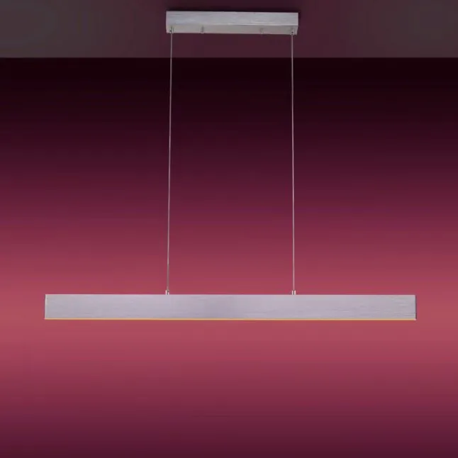 LED Pendelleuchte silber, Fernbedienung, Tuya App smarthome