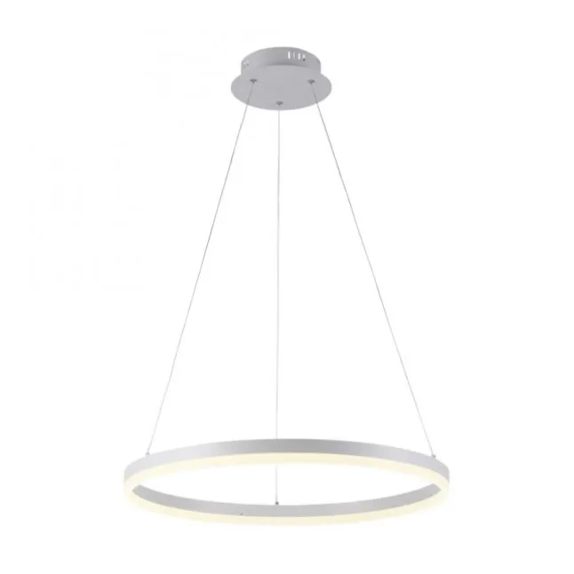 LED Pendelleuchte 60x60 weiss rund dimmbar Memoryfunktion modern