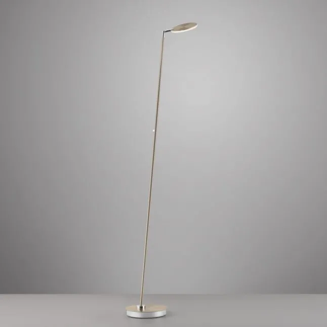 LED Stehleuchte AKKU Bente, Akkuleuchte, IP20, aufladbar, messingfarben