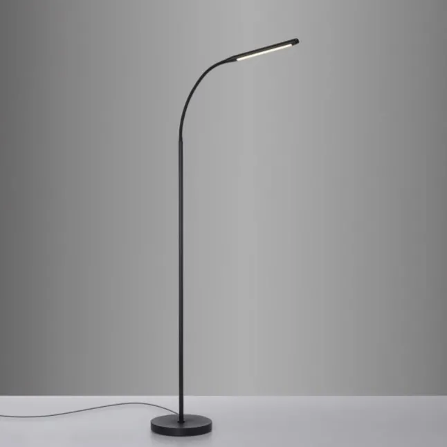 LED Stehleuchte schwarz dimmbar 3 Stufen CCT Touchdimmer Spots drehbar