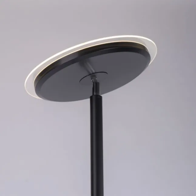 LED Stehleuchte, schwarz, dimmbar, Lesearm zuschaltbar,