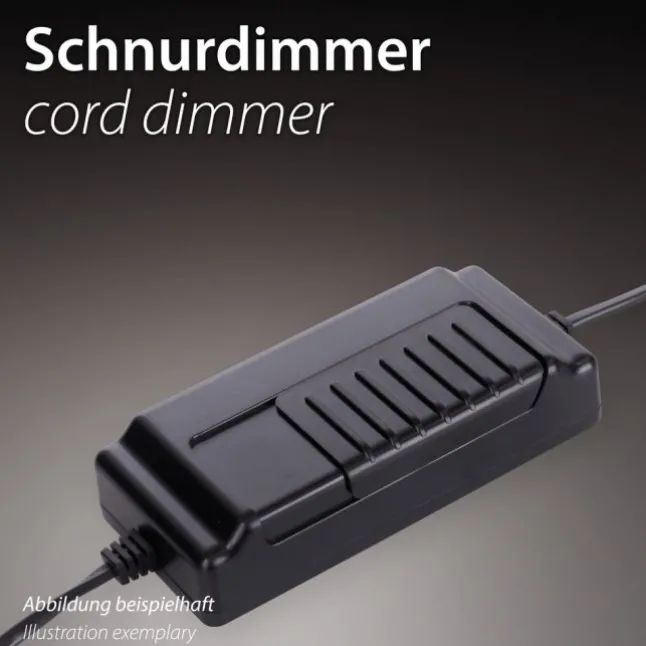 LED Stehleuchte schwarz messing dimmbar per Schnurdimmer geschwungen