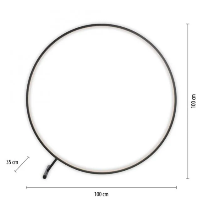 LED Stehleuchte schwarz ring rund dimmbar Fernbedienung CCT