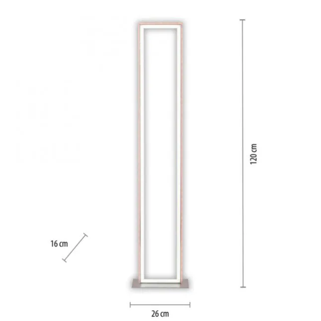 LED Stehleuchte silber farbig Fußschalter dimmbar Sidelight RGB Rainbow