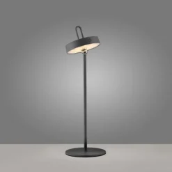 LED Tischlampe schwarz Akku Touchdimmer spritzwassergeschützt USB