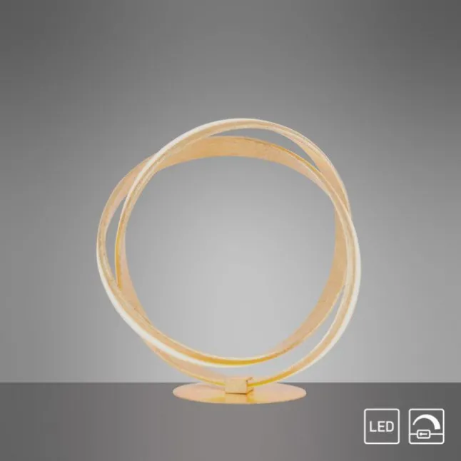 LED-Tischleuchte, goldfarben, elegantes Design, inkl. Dimmfunktion, modern