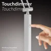 LED-Tischleuchte, messing-matt, Opalglas, Touchdimmer, dimmbar