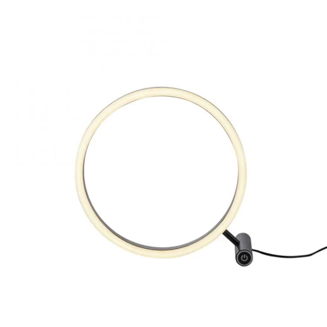 LED Tischleuchte, rund, anthrazit, dimmbar, modern, Design