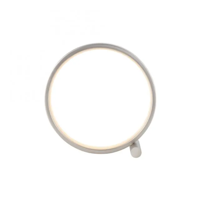 LED Tischleuchte silber ring minimalistisch Schnurschalter Beistellampe