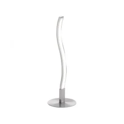 LED-Tischleuchte, stahl, Wellenform, modern, blendfrei, 30cm hoch