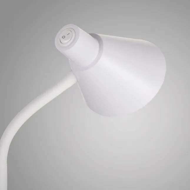 LED Tischleuchte weiß mit Schalter flexible Schreibtischleuchte