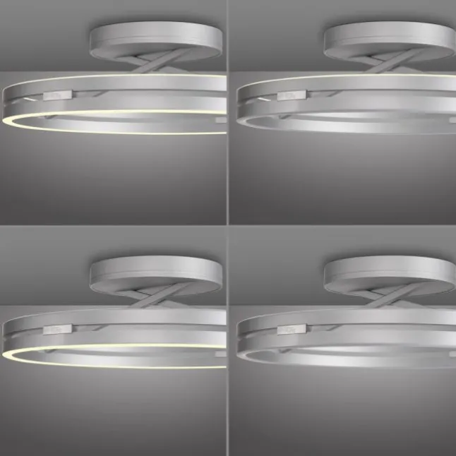 Paul Neuhaus LED Deckenleuchte PURE Loop stone (alu) Fernbedienung