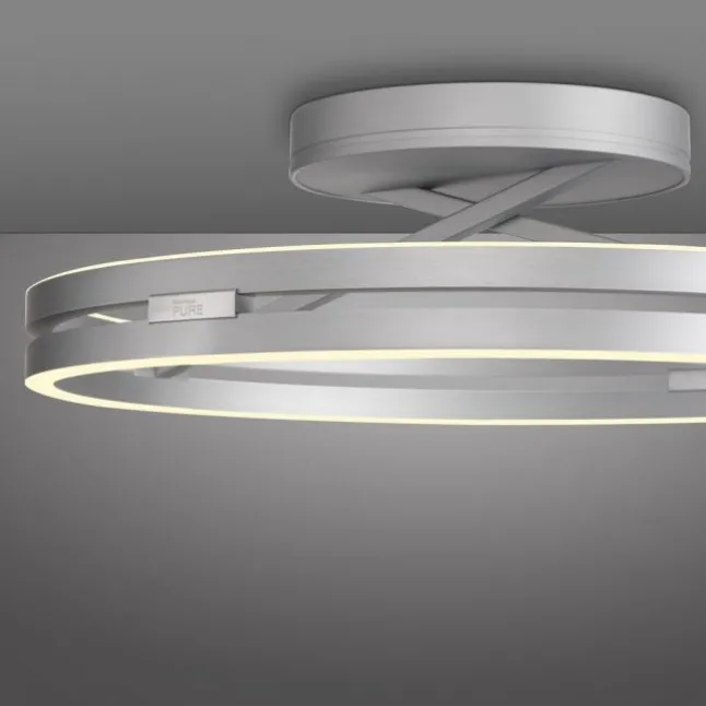 Paul Neuhaus LED Deckenleuchte PURE Loop stone (alu) Fernbedienung