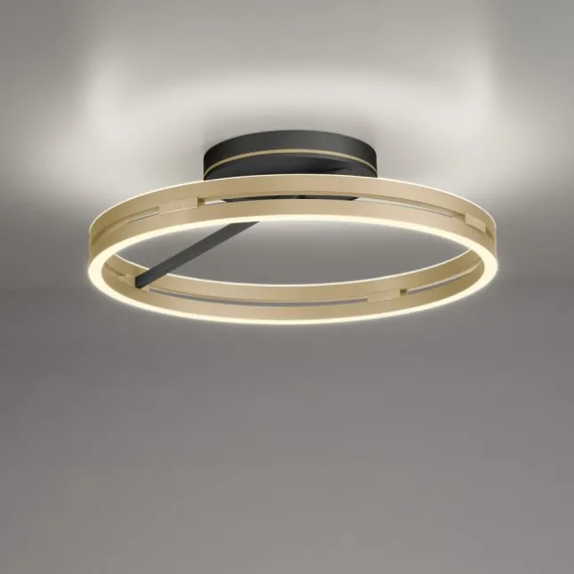 Paul Neuhaus LED Deckenleuchte PURE Loop black-pearl/ivory-gold Fernbedienung