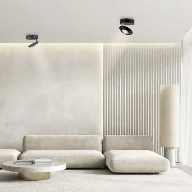 Paul Neuhaus LED Deckenleuchte PURE Oculis, black pearl , Tronicdimmer, dreh+schwenkbar