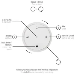 Paul Neuhaus LED Pendelleuchte PURE E-Popup platin (grau) elektrisch