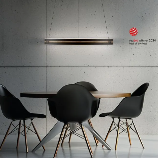 Paul Neuhaus LED Pendelleuchte PURE E-Loop oak/ black pearl elektrisch