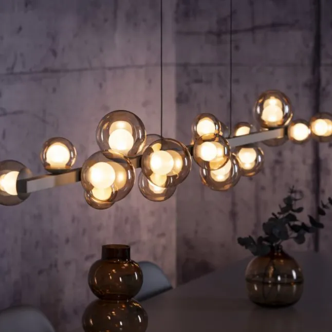Paul Neuhaus LED Pendelleuchte PURE, bronce, elektrisch höhenverstellb., dimmbar