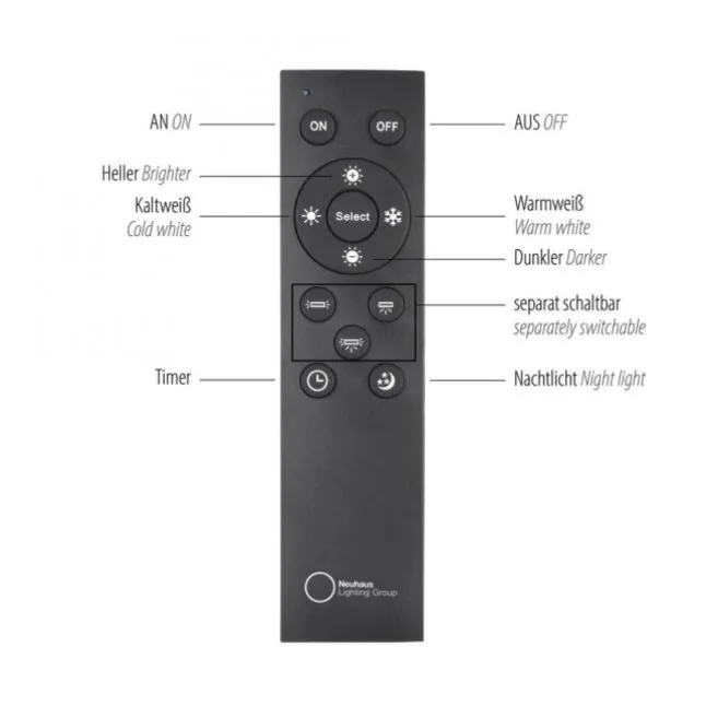 Paul Neuhaus LED Pendelleuchte PURE Clipse, platin (grau), Fernbedienung, Comfort Lift, Memoryfunktion