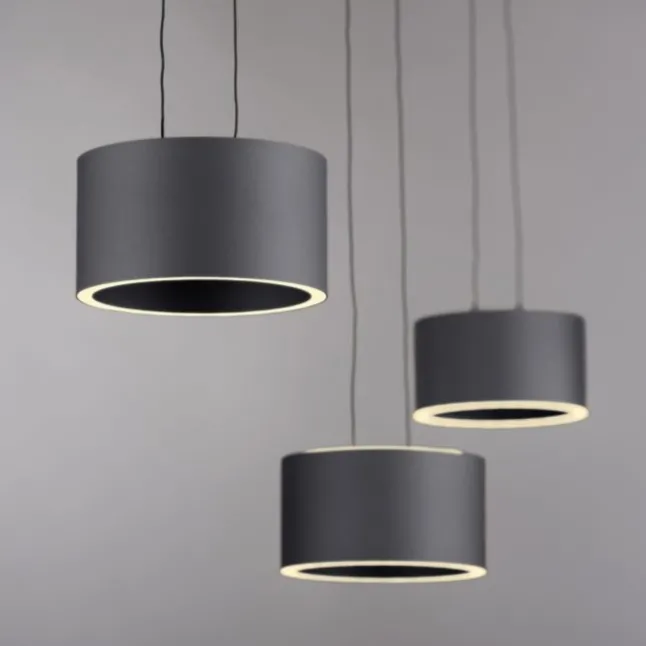 Paul Neuhaus LED Pendelleuchte PURE Clipse, platin (grau), Fernbedienung, Comfort Lift, Memoryfunktion