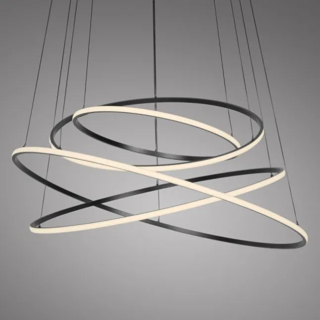 Paul Neuhaus LED Pendelleuchte PURE E-Flying Rings mystic grey (grau) elektrisch
