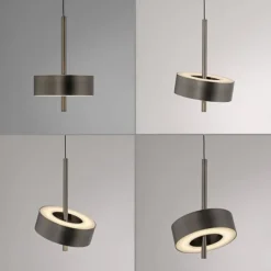 Paul Neuhaus LED Pendelleuchte Q-ROTATE 3 flammig braun höhenverstellbar