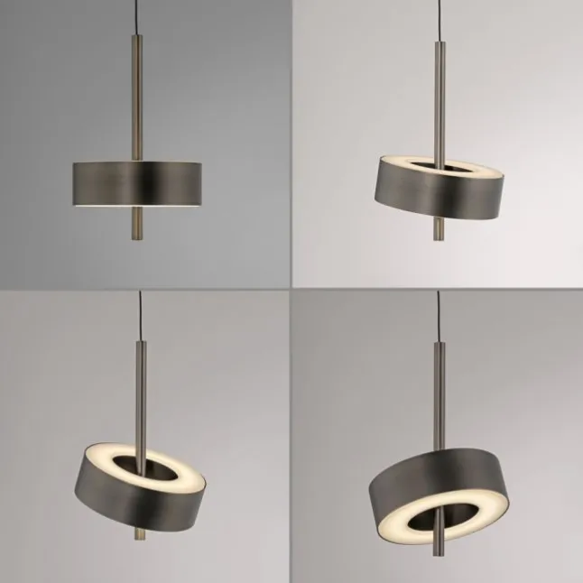 Paul Neuhaus LED Pendelleuchte Q-ROTATE 3 flammig braun höhenverstellbar