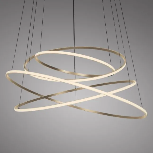 Paul Neuhaus LED Pendelleuchte PURE Flying Rings,bronce
