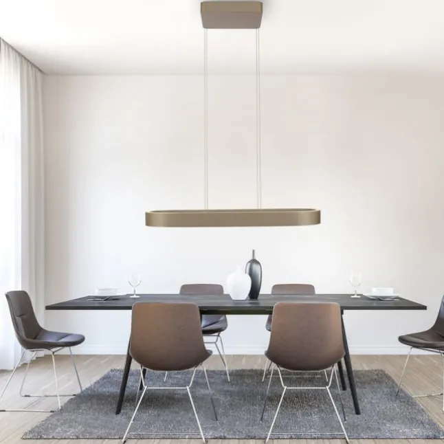 Paul Neuhaus LED Pendelleuchte Q-STRETTO, bronce