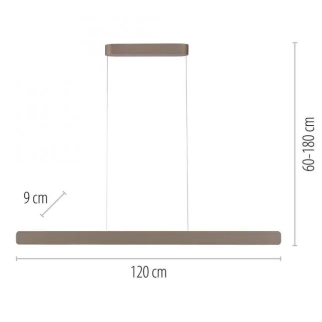 Paul Neuhaus LED Pendelleuchte Q-STRETTO, bronce,