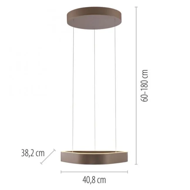 Paul Neuhaus LED Pendelleuchte Q-STRETTO, bronce